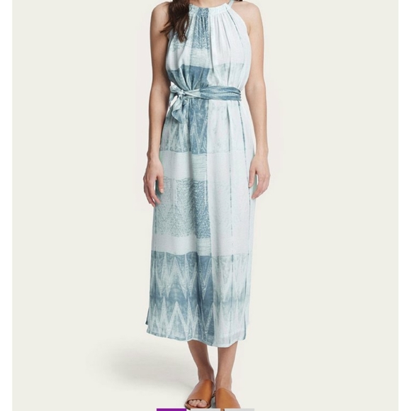 NEW IN PACKAGE! Frye Blue Shibori Halter Dress M - Picture 4 of 8